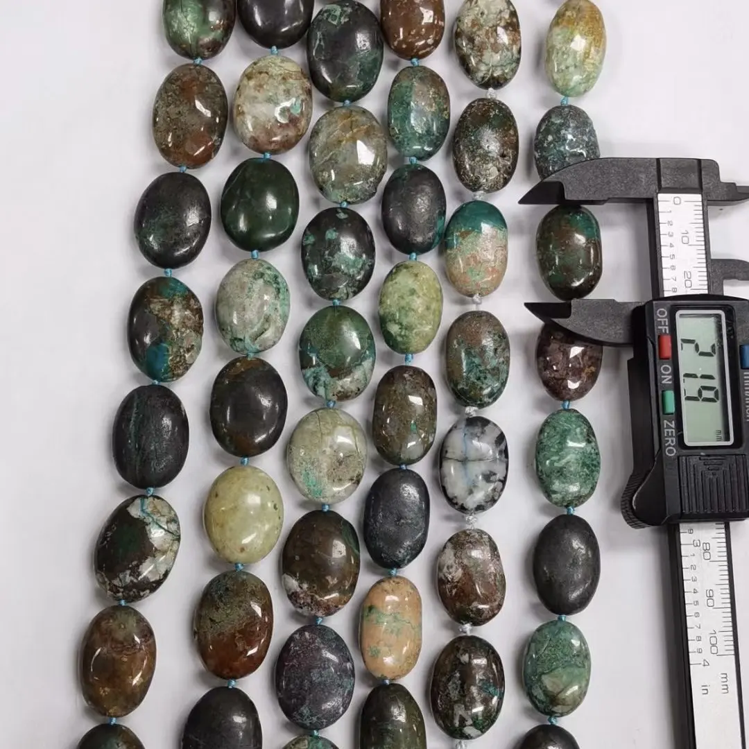 LS-L2532 perles en vrac de jaspe africain de forme ovale irrégulière pour la fabrication de bijoux perles de pierre naturelle brins bricolage perles de pierres précieuses brin
