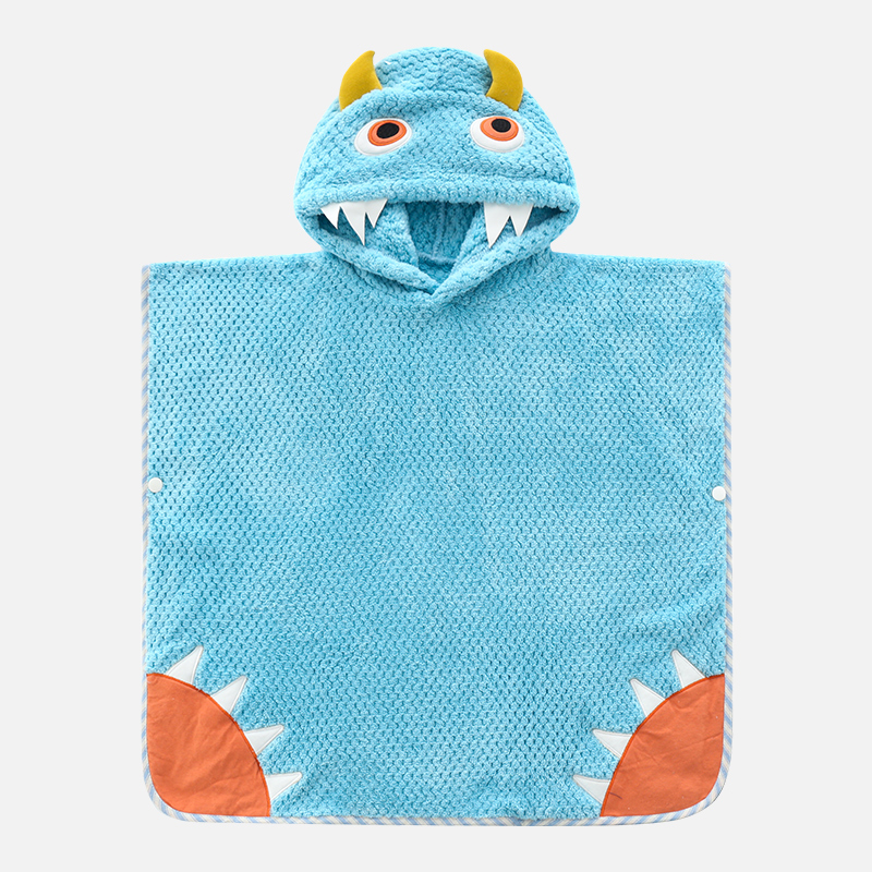 Peignoir petit monstre bleu lac