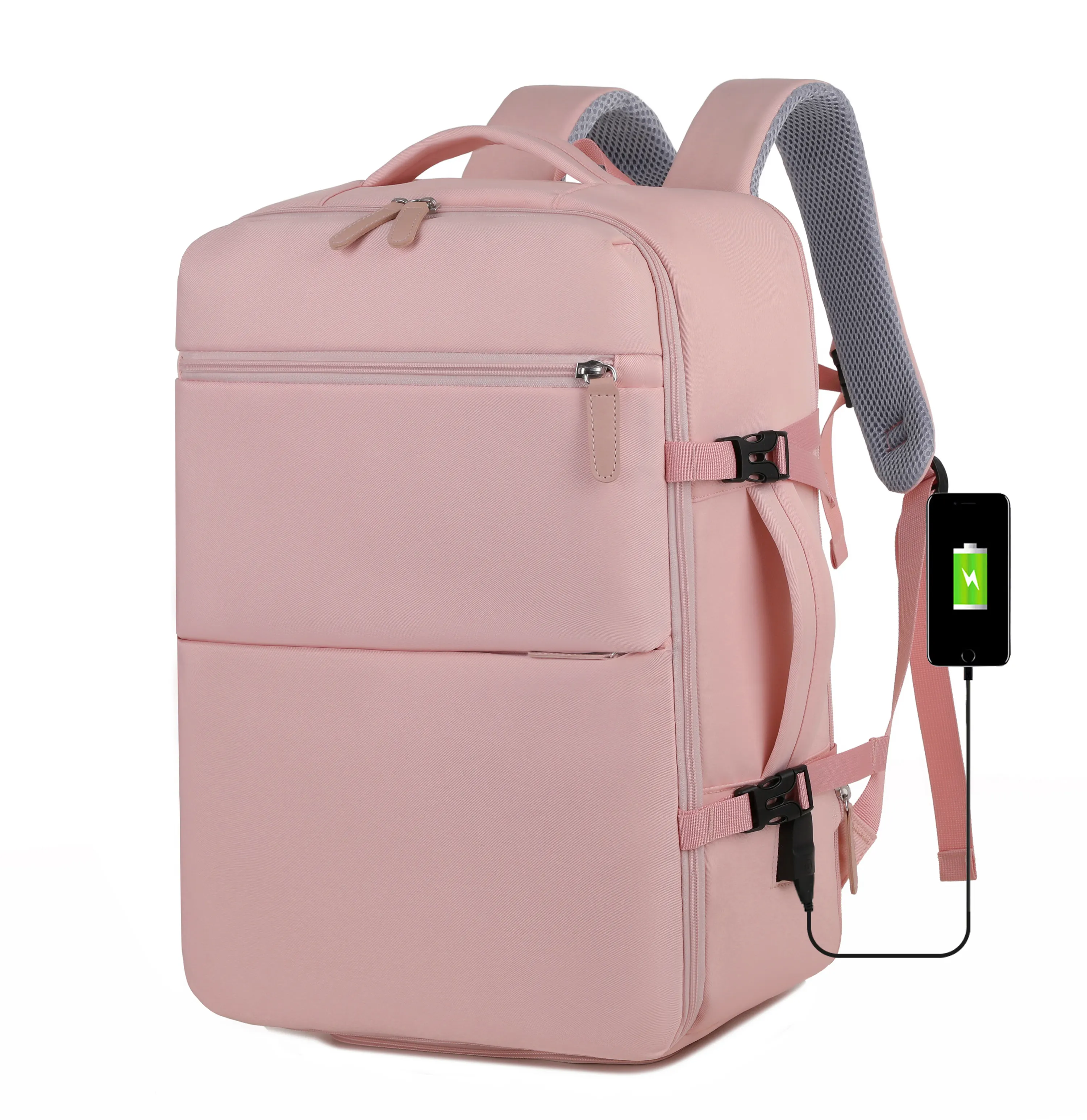 Công suất lớn 15.6 inch máy tính xách tay ba lô với USB sạc cổng & giày khoang Rucksack mang theo trên đi du lịch Ba lô túi