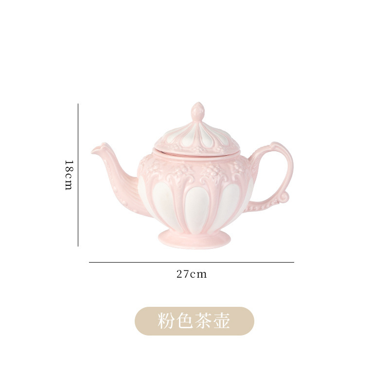 Caffettiera e teiera-rosa