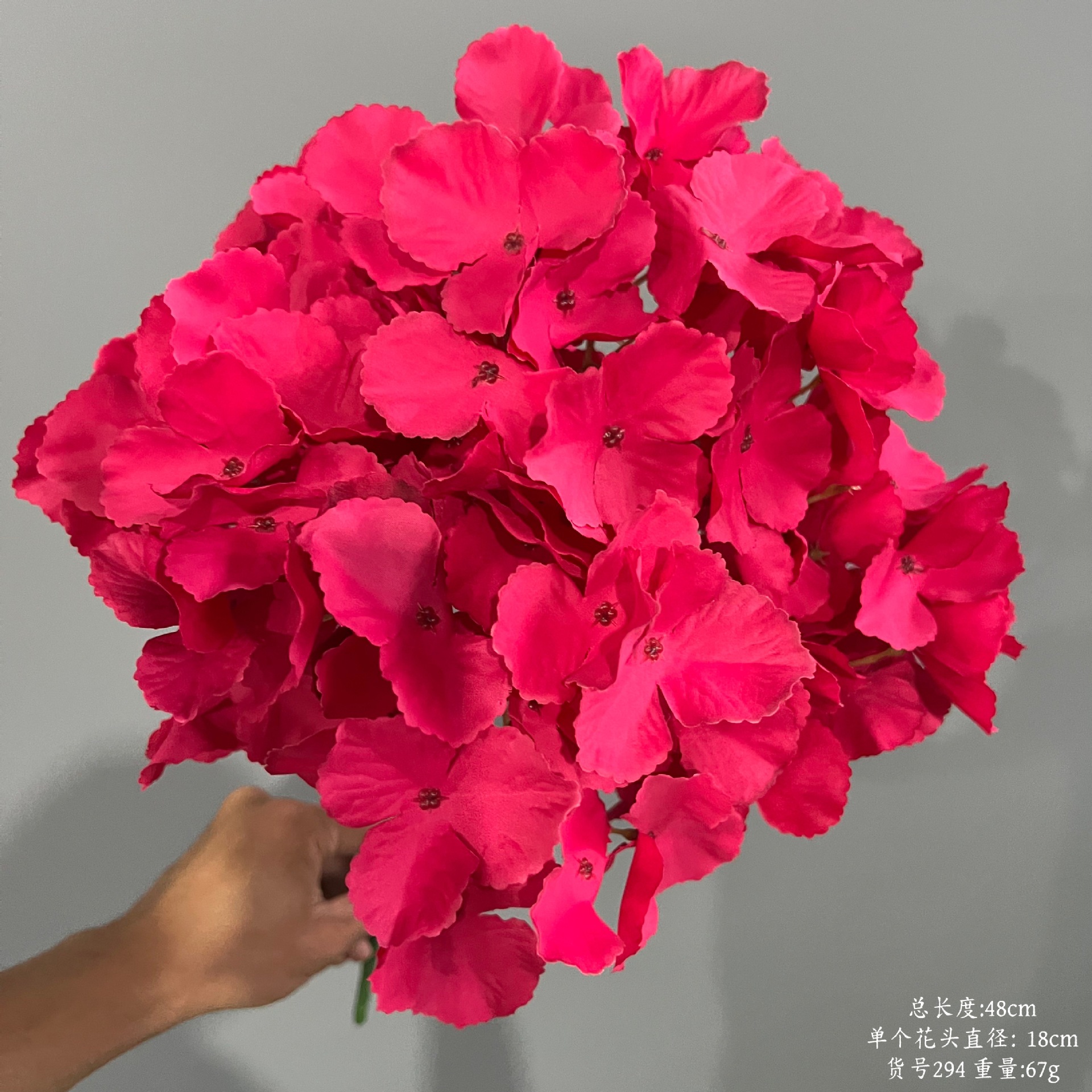 Article n° 294, hortensia à cinq boutons en grappe