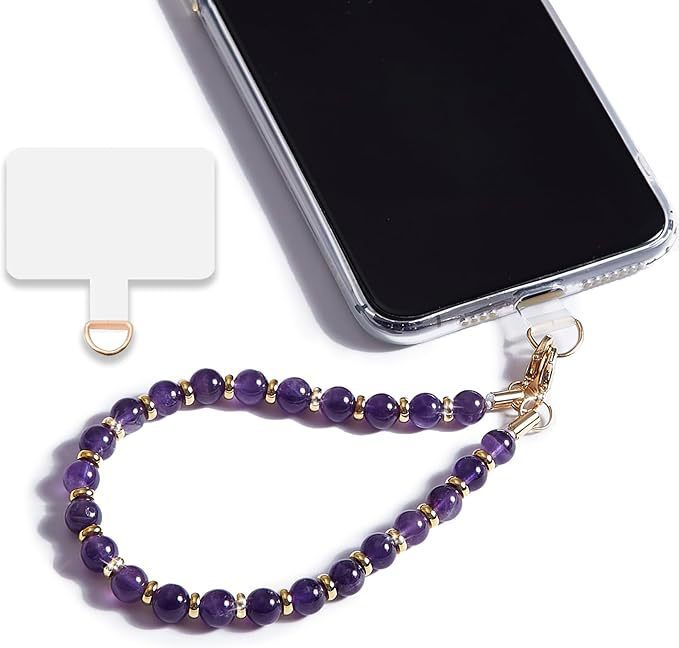 Purple 8mm amethyst-cell phone gasket