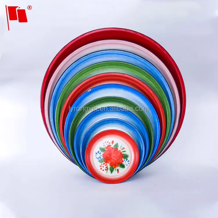 Enamel Round Metal Enamel Food Tray