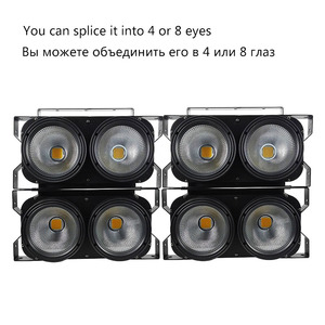 DJ disko 2 gözler 2x100w RGB 3in1 LED kör seyirci işık RGB Matrix LED COB 2 Led gözler Blinders sahne işık - Product Image 2