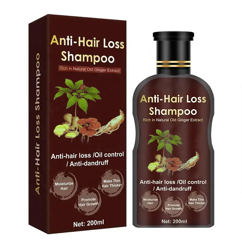Private Label Biologische Gember Haargroei Shampoo Anti Haaruitval Behandeling Met Tea Tree Olie Ginseng Aminozuur Mint Haar Wassen