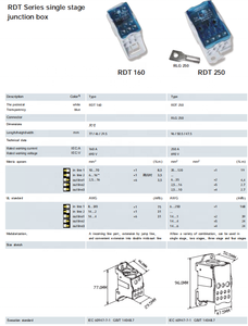 RDT 400Aユニポーラモジュラーパネル配電端子台、1入力、6出力80a、125a、160a、250a、400a - Product Image 2