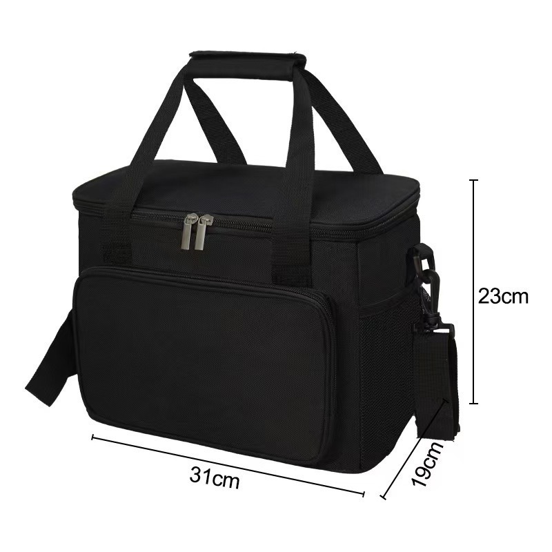 Sac isotherme 15L noir - ruban tissé noir