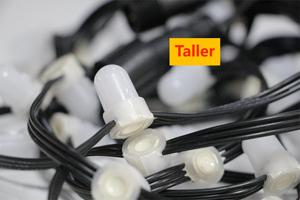 Uzun P24 yeni piksel LED yuvarlak düğümleri Coro siyah 18awg 12V akıllı RGB LED dize adresli Xconnect su geçirmez Pigtail - Product Image 2