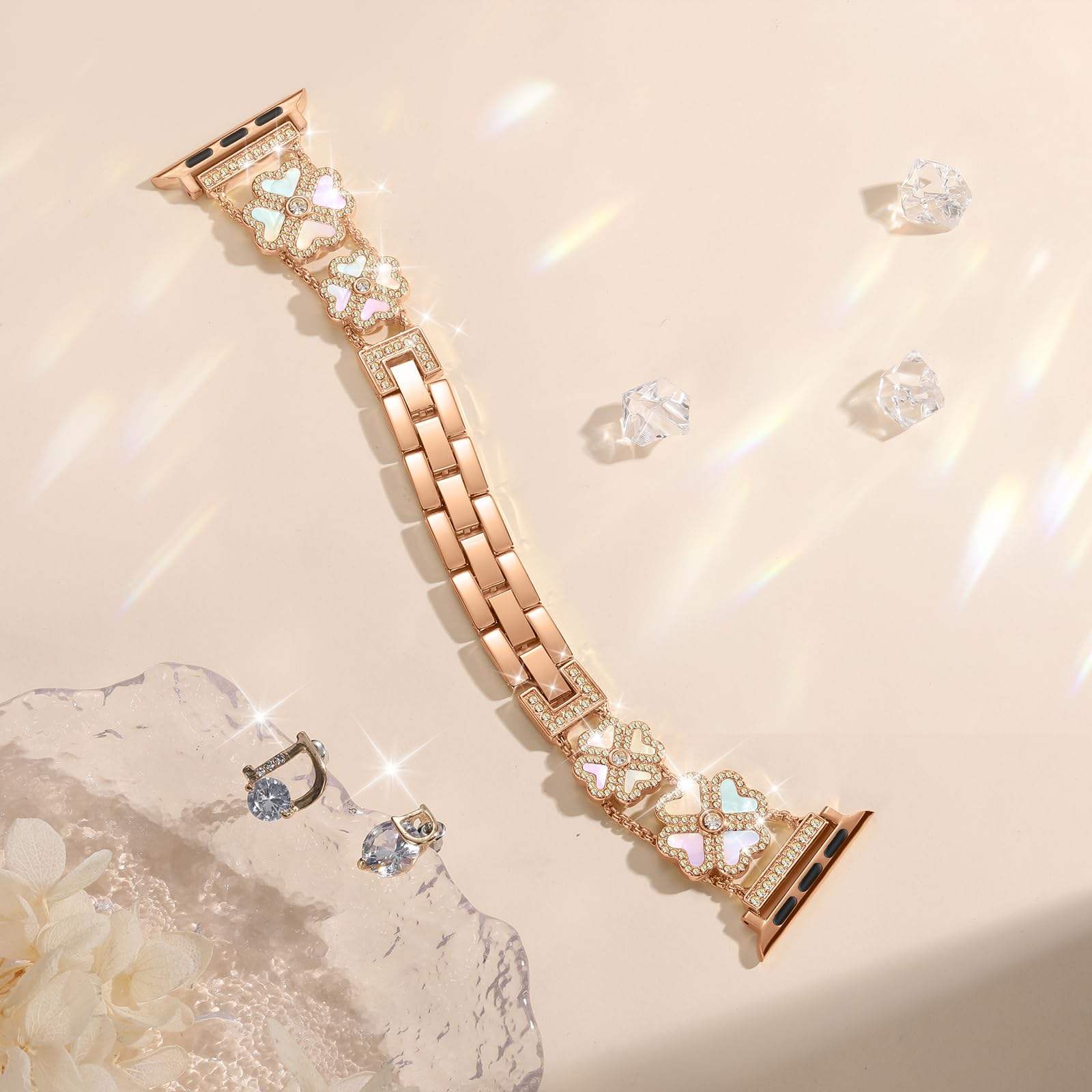 Coquille de couleur or rose