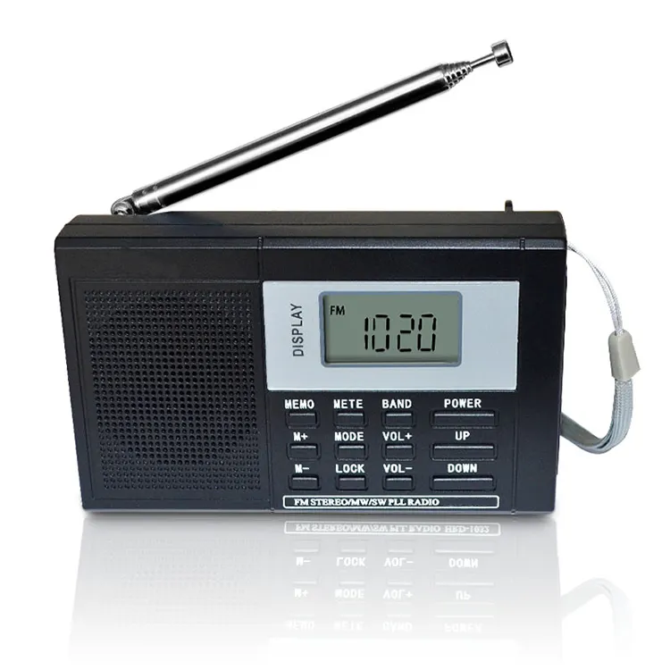 วิทยุสเตอริโอดิจิตอลแบบพกพาวิทยุ FM AM SW สัญญาณเตือนวิทยุปรับจูนสัญญาณดิจิตอลวิทยุเก่า