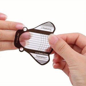100 adet temizle Nail İpuçları uzantıları kılavuzu çift formlar UV jel oluşturucu alüminyum tırnak formları - Product Image 3