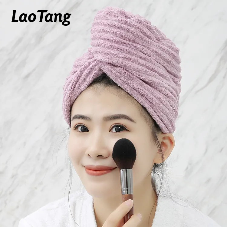 Shower Spa Head Wrap Hair Drying Cap Microfiber Terry Dry Hair Towel