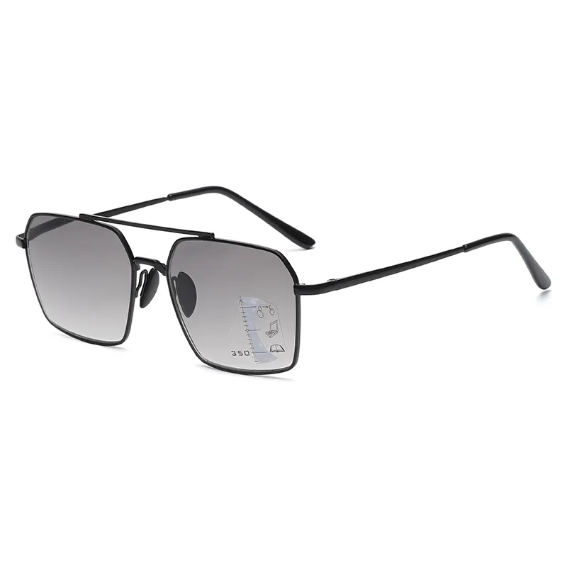 Kacamata hitam multifokal mode Retro, kacamata pelindung terik matahari multifokal antik bingkai Oval 2024