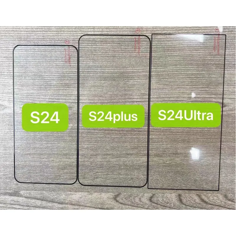 Fábrica 2024 nuevos productos teléfono vidrio templado transparente para Samsung Galaxy S24 Ultra 23 Plus pegamento completo Protector de pantalla de cubierta completa