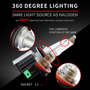 New yeni X1 Led kuvars cam malzeme ışık h7 led autolamp led canbus 25000LM 360 derece led araba 60 watt 9012 led - Product Image 5
