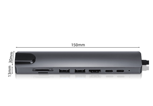 HUB di tipo c da USB-C a HD MI-compatibile USB3.0 LAN Ethernet Docking Station Hub USB C multifunzione per Laptop - Product Image 4