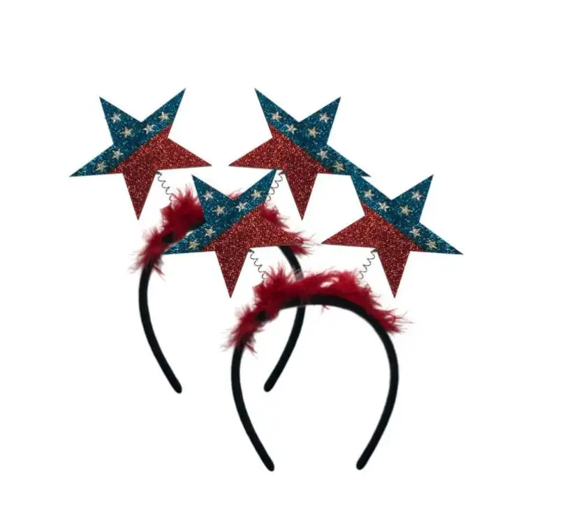 Amerikanische Flagge Stirnband Head Boppers National Day Stirnband Patriotisches Haarband Foto Prop für Unabhängigkeit US Flag Day Dekoration