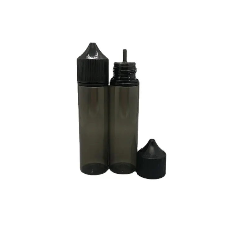 Пластиковая Прозрачная черная жидкая бутылка для глазных капель для эфирного масла