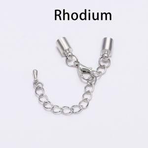 10pcs/Lot 3-10mm Lobster <strong>Clasps</strong> <strong>Hooks</strong> Extending Chain Leather Cord Crimps <strong>End</strong> Tip <strong>Caps</strong> Connectors for Jewelry Making Findings - Product Image 3