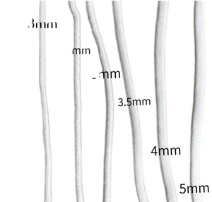厂家批发定制价格优惠强力彩色圆耳环弹力绳100% 棉绳 - Product Image 1