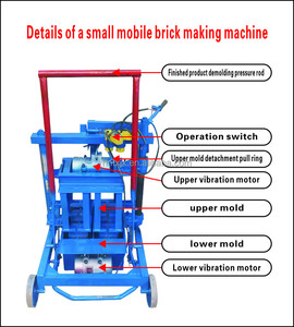 220V automatico motore creatore di mattoni in calcestruzzo blocco di cemento macchina macchina automatica manuale automatica - Product Image 3