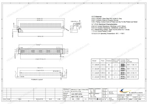 LECHUAN 96-Pin Eurocard konektörü 2.54mm Pitch yüksek akım sağ açı 9001-1196 1C00A erkek fiş PCB soket DIN41612 bağlayıcı - Product Image 3