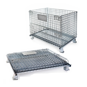 Contenedor de malla de alambre Contenedor de exportación Jaula de carga Caja de palés plegable Contenedores de almacenamiento apilables - Product Image 3
