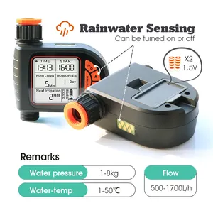 Outdoor Automatic Drip <strong>Controller</strong> Smart Rain <strong>Sensor</strong> Waterproof LCD Garden Water <strong>Timer</strong> Lawn Irrigation Timing Tap Hose Plants