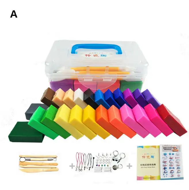 24 Colors plasticine modeling clay/polymer clay doll molds/clay toy