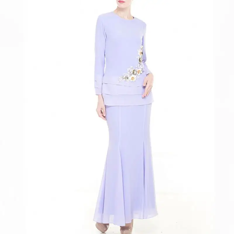 Новинка 2019, модная мусульманская одежда пантай, панджан, кебая, мусульманская одежда Kurung с моделью Putri Duyung Baju