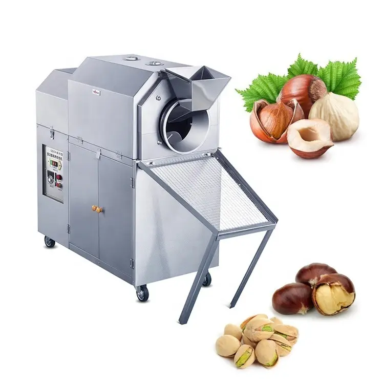 CANMAXメーカー商用高品質広く使用されている全自動電気ピーナッツロースターカシューナッツ焙煎機