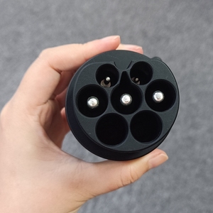 Elektrikli araç EV konnektörleri şarj adaptörü AC elektrikli araç şarjı adaptör Tesla Adpater tip 2'den tesla'ya - Product Image 2