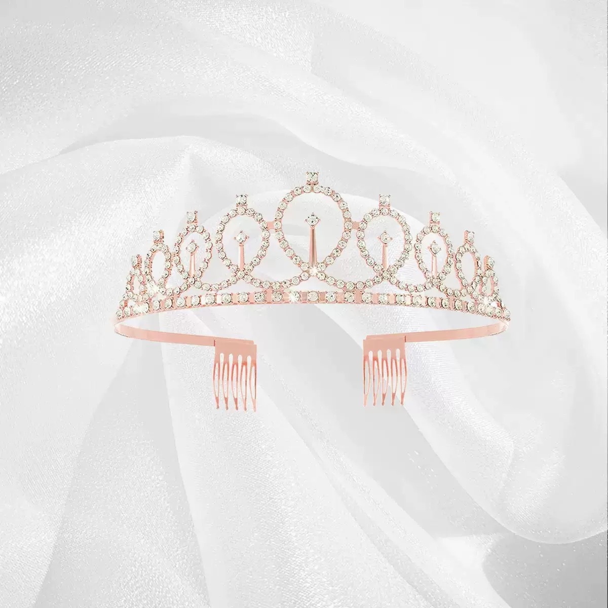 Rose gold + white diamond
