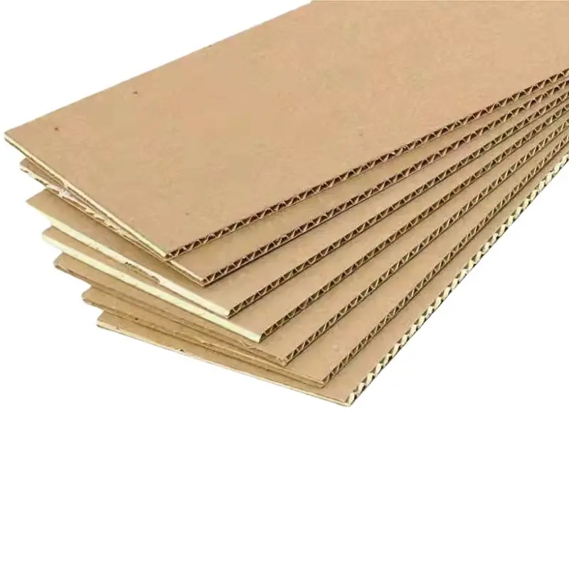 Pabrik tugas berat 3 lapis 5 lapisan kertas karton bergelombang logo cetak khusus untuk kemasan papan karton