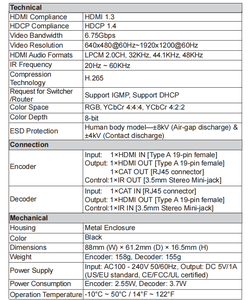 HDMI扩展器100m ip 1080P支持标准1g网络切换器/路由器/集线器 - Product Image 6