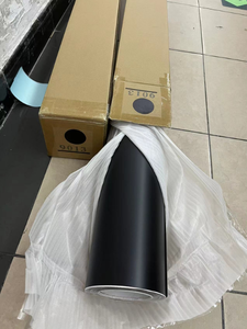 Toptan fiyat 1.52*30m lüks mat siyah araba aksesuarları vinil kapak wrap
