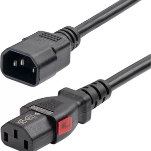 <span class=keywords><strong>4ft</strong></span> (1.2m) パワーエクステンションコード、PDUスタイルIEC 60320 C14からロックC13 PDUパワーコード、10A 250V18AWGパワーエクステンションケーブル