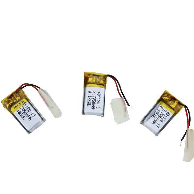 401120 50mah Rechargeable Ultra Thin Smallest Lipo Battery Pack 3.7V Lithium Polymer Battery For Gps