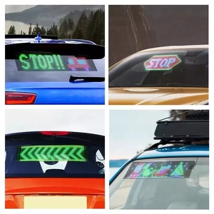 2024 Новый Автомобильный светодиодный знак мягкий экран Rgb Складная программируемая доска объявлений для заднего окна автомобиля с зажигалкой для сигар - Product Image 2