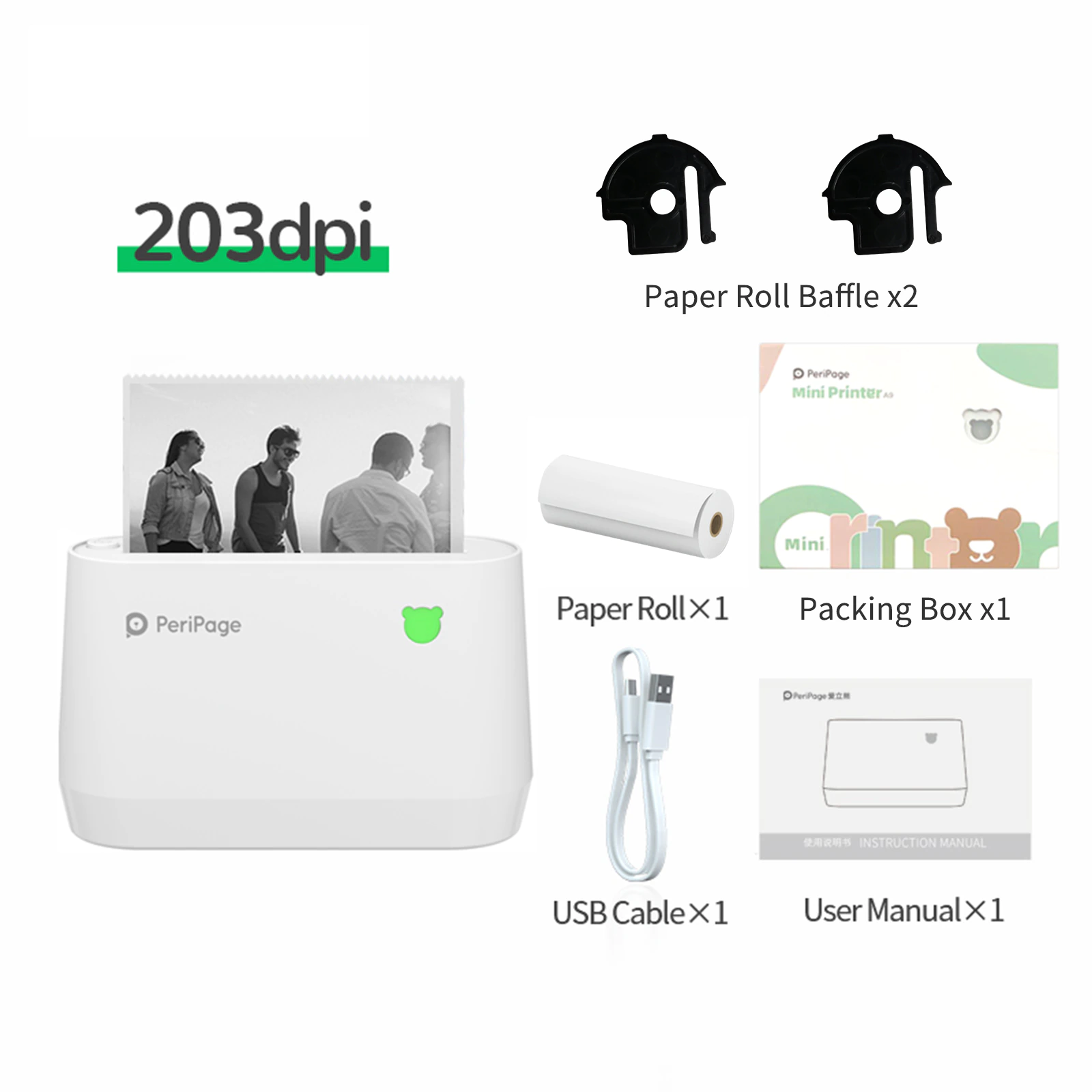 A9 203DPI Blanc 3 pouces