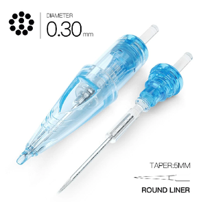 เข็มสักแบบใช้แล้วทิ้ง #12 304ปลอดเชื้อถาวรชุด RM เส้นผ่านศูนย์กลาง20ชิ้น/กล่อง0.3มม. กล่องสั่งทำได้ตามต้องการจากโรงงาน - Product Image 4