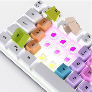 K401 61键厂家批发有线彩色游戏机械感觉键盘60% 游戏键盘 - Product Image 3