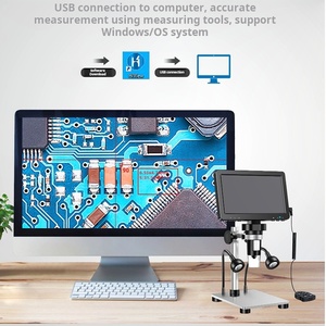 La Pantalla de 7 pulgadas del microscopio DM9 se puede conectar al microscopio digital de medición de computadora para componentes electrónicos de joyería - Product Image 3