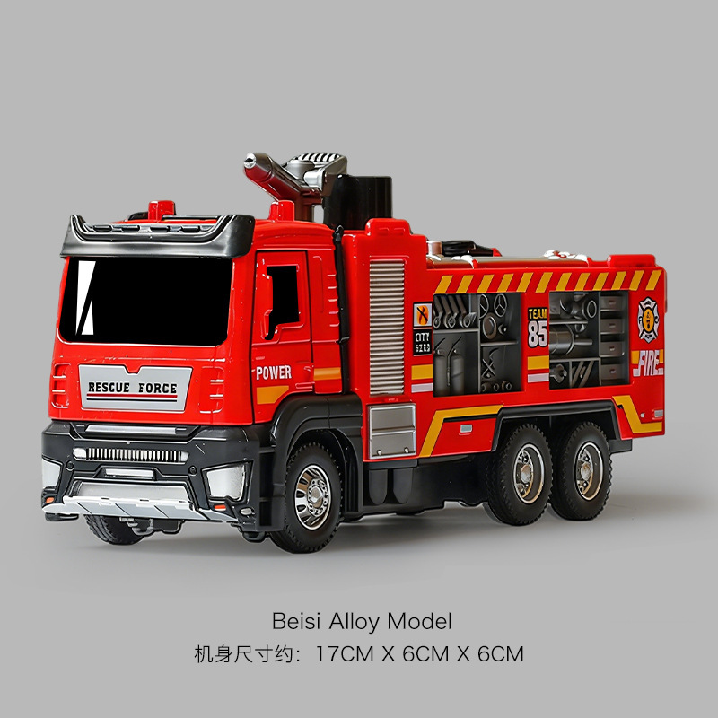 Camion-citerne de lutte contre l'incendie en plastique, lumières, son, rechargeable