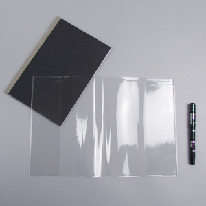מותאם אישית גודל ברור stretchable a6 A5 ספר כיסוי גמיש <span class=keywords><strong>pvc</strong></span> עבור ספר כיסויי