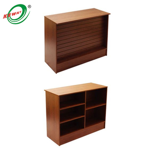 零售店店MDF三聚氰胺板条墙板板店桌现金包装柜台收银台 - Product Image 2