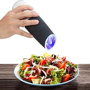 調整可能な高さ自動重力電気塩ペッパーグラインダーセット青色LEDライト付き - Product Image 3