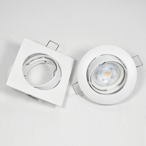 3W 5W 6W 7W ไฟ Led ติดเพดาน,ปรับมุมได้ Mr16 Gu10ไฟดาวน์ไลท์กรอบหลอดไฟดาวน์ไลท์สี่เหลี่ยมทรงกลมที่สามารถเลือกได้1