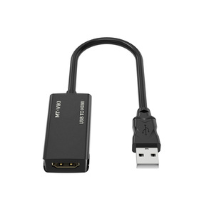 工厂价格USB2.0至HDMI适配器 (提供HDMI至USB转换器)，MT-VIKI USB至HDMI转换器电缆