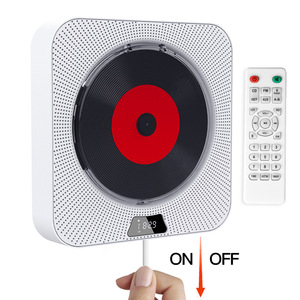 Reproductor de cd portátil con radio FM HiFi integrado, reproductor de cd montado en la pared BTH USB/TF/AUX, pantalla de audio para el hogar con control remoto - Product Image 1